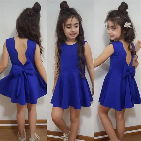 فستان اطفال بدون اكمام - ملابس بنات فخمة - Image 2