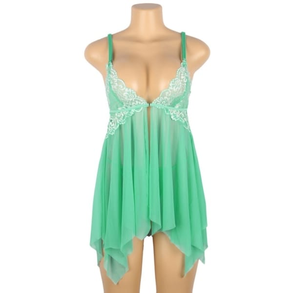 Women's Fashion Irregular Lace See-through Nightdress - Image 6